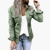 Denim Jacke für Damen – Grün