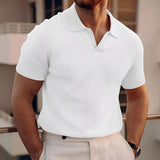 Holden - Kurzarm-Poloshirt mit schlichtem Design – Weiß