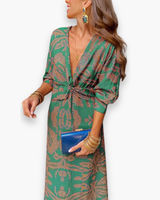 Damen Elegantes Festliches Kleid | Maxi – Grün