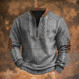 Jürgen  – Strickpullover mit Reißverschlussdetail – Grau