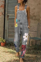 Celestia - Ärmelloser Denim-Jumpsuit – Grijs