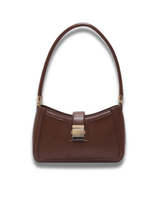 Damen Schultertasche Schwarz – Elegant & mit Reißverschluss – Braun
