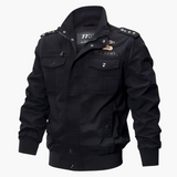 Herren Bomberjacke mit Reißverschluss und Klappentaschen – Sort