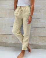 Damen Hose | Lockere Schnittform mit elastischem Bund – Khaki