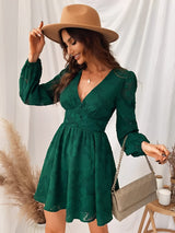 Thea - Stilvolles Mini-Kleid in A-Linie für Damen – Grün