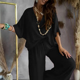 Joan - Stilvolles Lockeres Lounge-Set – Schwarz