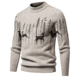 Premium - herrenpullover mit weihnachtsmotiv – Beige