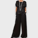Elodie – Elegantes zweiteiliges Set – Schwarz