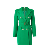 Stilvolles Einfarbiges Blazer-Kleid - Celeste – Grün