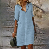 Ina - Stilvolles Freizeitkleid – Hellblau