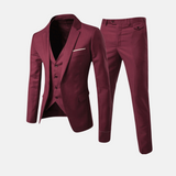 Alonzo™ | Vollständiger Raffinierter (Jacke + Hose + Weste) – Rot