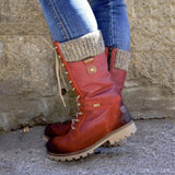 Stilvolle Hohe Damen Winterstiefel - Nora – Rot