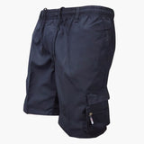 Herren Cargo Shorts mit Taschen und Kordelzug für Sommer – Marineblau
