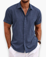 Herren Versteckt Knopf Polo | Klassisch – Marineblau