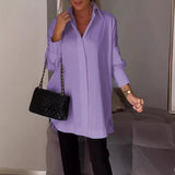 Zoe™ - Damen Revershemd – LILA