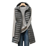 Bequeme Lange Damen Bodywarmer - Rianne – Grau