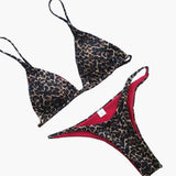 Leopard Bikini - Damen High-Waist Zweiteiler mit Stil – Braun