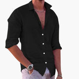 Sommerhemd für Herren - Leicht, Atmungsaktiv & Freizeitlook – Schwarz