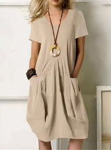 Kwani | Lässiges Fließendes Kleid – Beige