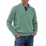Pullover Herren Half Zip Modern | Warm Komfort Freizeit – Grün