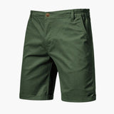 Herren Baumwollshorts mit Gummibund und Seitentaschen – Grün