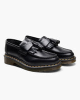 Olivia | Retro-Stil Schwarze Loafer aus Leder mit Fransen – Schwarz