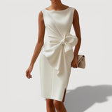 Kenya™ – Geformte Midi-kleid – Weiß