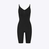 Damen Body | einteilig mit geschlossener Ober- und Unterseite – Schwarz