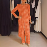 Maryse – Zweiteilig Satz Mit Fröhlich Punkte – Orange