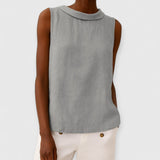 Wenna | Ärmelloses Top – Grau