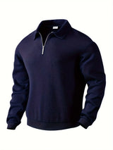 Rico Pullover - Eleganter warmer Winterpullover für Männer – Dunkelblau