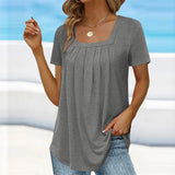 Julia | Plissee-Bluse – Delfingrau