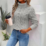Raven - Der Pullover aus gedrehtem Strick für Damen – Grau