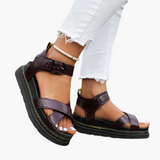 Sport-Sandalen - für Damen mit orthopädischem Fußbett – Burgund