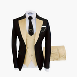 Eleganter Hochzeitsanzug - Herren 3-teilig für festliche Gäste – Hellgold