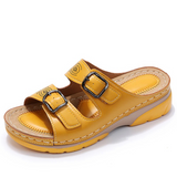 Risel - gepolsterte orthopädische Sandalen – Gelb