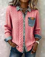 Carin™ - Langärmeliges Hemd mit Abstraktem Muster – Rosa