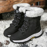 Stylische Schneestiefel für Damen | Warme – Schwarz