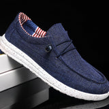 Stilvolle Canvas-Loafer für Herren - Milan – Dunkelblau