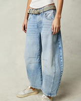 Adeline - Mid Rise Barrel Jeans Für Frauen – Stil 2