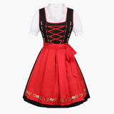 Spitzen-Dirndl kleid für Damen - Oktoberfest 2025 – Rot