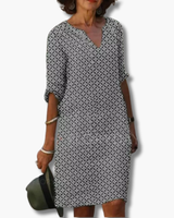 Damen Elegantes Lockere Kleid | Sommer – Grau