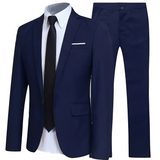 Haris - Eleganter zweiteiliger Anzug für Herren – Marineblau