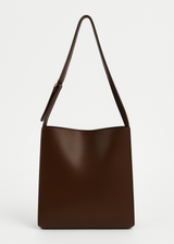 Halbmond Damen Schultertasche – Vegan Leder & Geräumig – Dunkelbraun