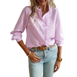CRIZA – Mühelose Knopfleiste Bluse – Rosa