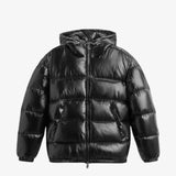 Herrenjacken im klassischen puffer-design für kalte wintertage – Schwarz