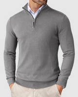 Romeo | Strickpullover mit Reißverschluss – Grau