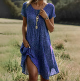 Racheal - Sommerkleid im Ethno-Stil für Kleid – Blauviolett