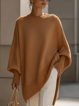 Alina – Minimalistischer Luxus-Strickpullover – Karamell