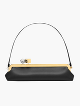 Luxuriöse vegane Clutch aus pflanzlichem Leder – Le Petit – Schwarz